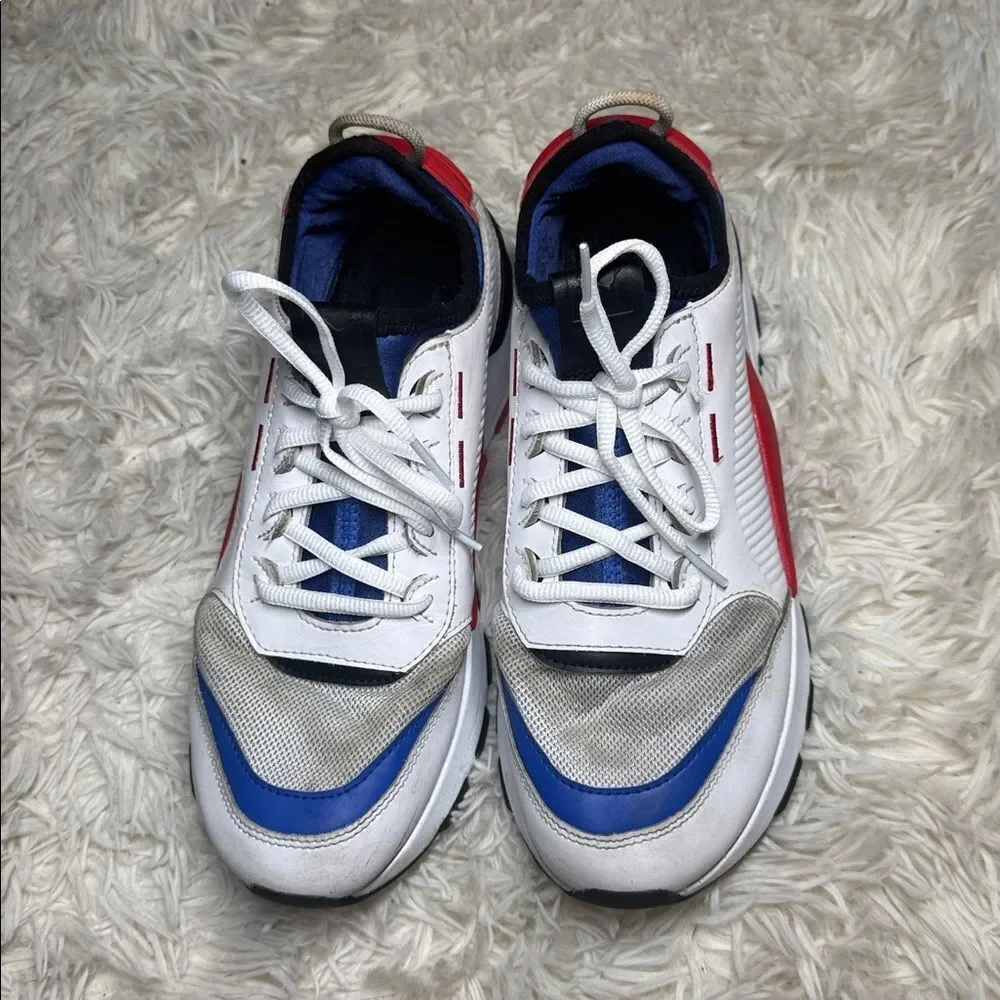 Puma R- system red white blue athletic shoes
